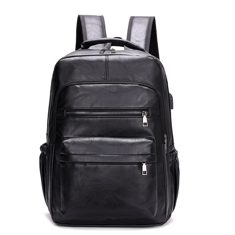 Multi-functional Retro Leather Backpack