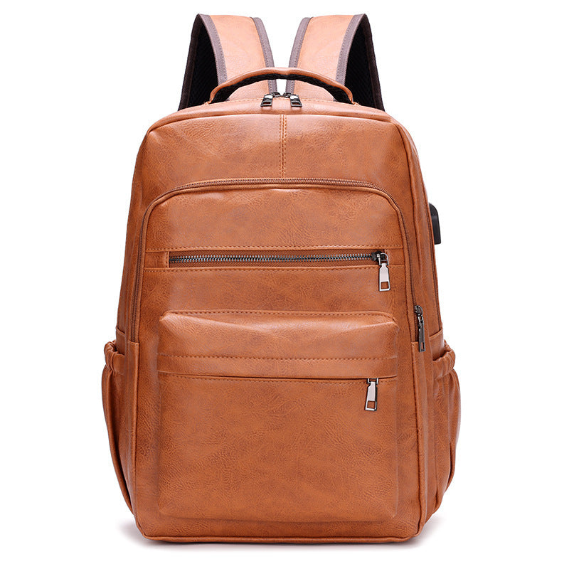 Multi-functional Retro Leather Backpack